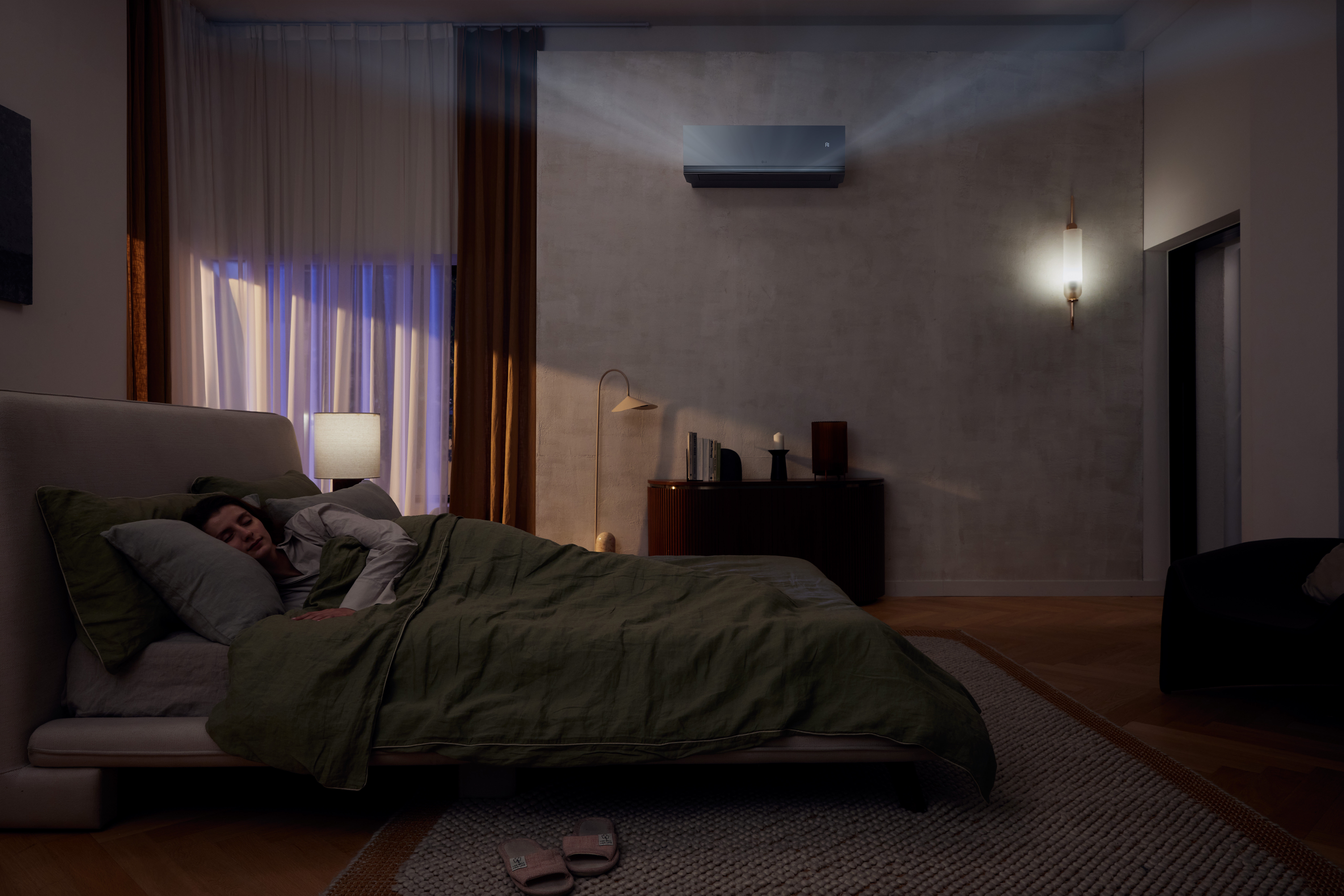 Residential Air Conditioner S3nm091l1c0 2025 Black Jpg Lifestyle A16 With Wind