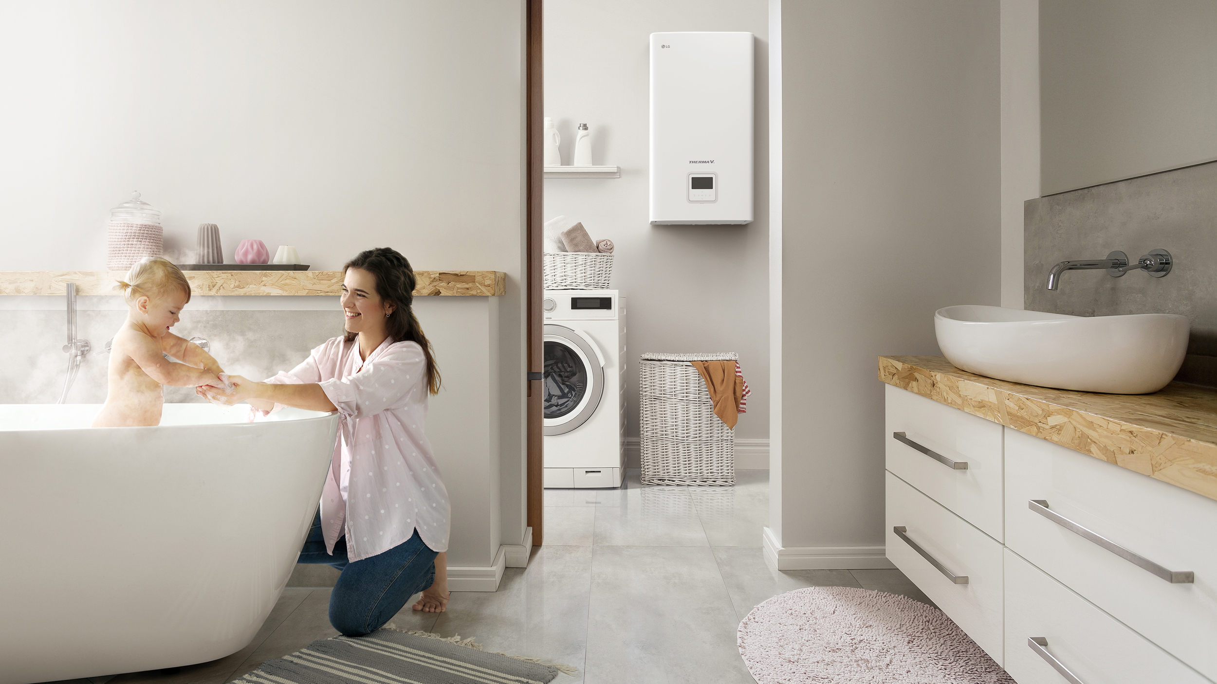 LG Therma V Lifestyle 49 Hot Water