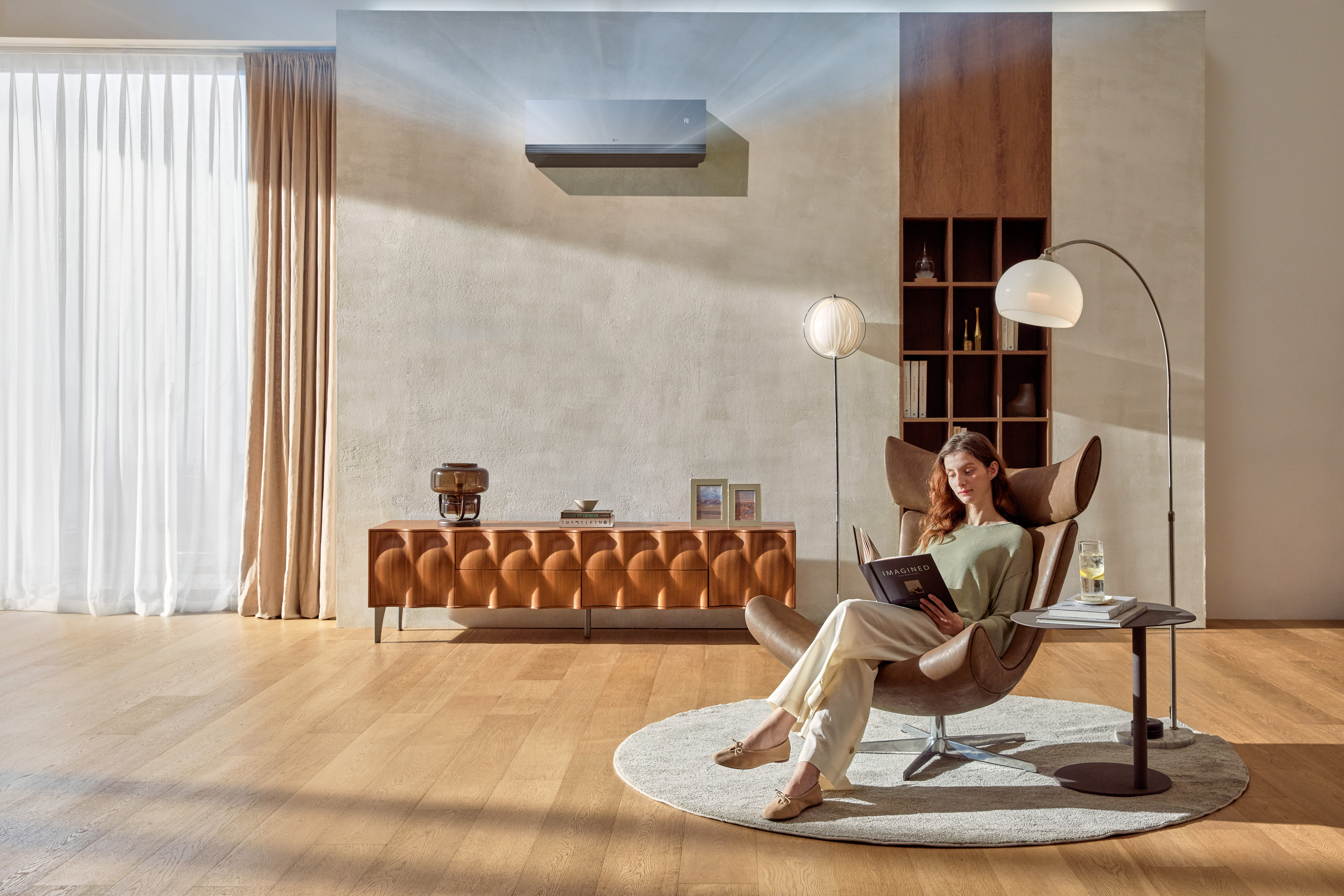 Residential Air Conditioner S3nm091l1c0 2025 Black Jpg Lifestyle A14 With Wind